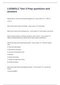 LOGBOLC Test 3 Prep questions and answers