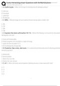 Ciulla&colon; Hematology Exam Questions with Verified Solutions 