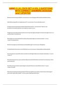 AMMO 5 LVL CDCS SET A VOL 2 QUESTIONS WITH CORRECT ANSWERS 2025&sol;2026 new&excl;&excl; UPDATED