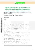 COMD 4500 Final Questions and Answers  &lpar;100&percnt; Correct Answers&rpar; Already Graded  A&plus; 