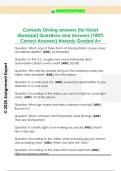 Comedy Driving answers &lpar;for ticket  dismissal&rpar; Questions and Answers &lpar;100&percnt;  Correct Answers&rpar; Already Graded A&plus; 