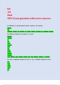 bio 161 final MSU Exam questions with correct answers