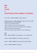 BIO 161 EXAM 5 QUESTIONS WITH CORRECT ANSWERS