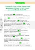 Commercial Septic System Installer Exam  Questions and Answers &lpar;100&percnt; Correct  Answers&rpar; Already Graded A&plus;