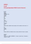 OPSEC Level II Exam Questions With Correct Answers