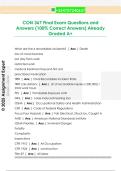 CON 367 Final Exam Questions and  Answers &lpar;100&percnt; Correct Answers&rpar; Already  Graded A&plus;