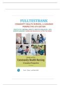 Community Health Nursing&colon; A Canadian Perspective &ndash; Test Bank &vert; 6th Edition by Stamler &vert; Complete Chapter-Based Questions and Answers &vert;UPDATED  &vert; 2025