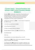 Copado Admin - General Questions and  Answers &lpar;100&percnt; Correct Answers&rpar; Already  Graded A&plus; 