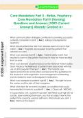 Core Mandatory Part II - Relias&comma; Prophecy-  Core Mandatory Part II &lpar;Nursing&rpar;  Questions and Answers &lpar;100&percnt; Correct  Answers&rpar; Already Graded A&plus; 