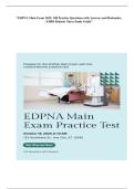EDPNA Main Exam 2025&colon; 100 Practice Questions with Answers and Rationales  &vert; ESRD Dialysis Nurse Study Guide 