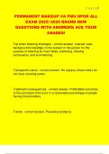PERMANENT MAKEUP VA PMU DPOR ALL  EXAM 2025&sol; 2026 BRAND NEW  QUESTIONS WITH ANSWERS&vert; ACE YOUR  GRADES&excl; 