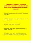 PERMANENT MAKEUP - COMBINED  STUDY SET EXAM 2025&sol; 2026 BRAND NEW  QUESTIONS WITH ANSWERS&vert; ACE YOUR  GRADES&excl;