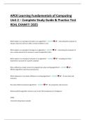 APEX Learning Fundamentals of Computing Unit 2 &ndash; Complete Study Guide & Practice Test REAL EXAM 2025