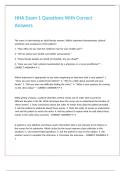 HHA Exam 1 Questions With Correct Answers&period;