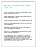 HHA exam 1 QUESTIONS WITH COMPLETE SOLUTIONS