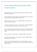Home Health Aide Exam Questions With Correct Answers&period;