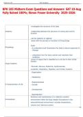 BPK 105 Midterm Exam Questions and Answers  SAT 10-Aug  Fully Solved 100&percnt;&semi; Simon Fraser University  2025-2026