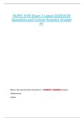 NURS 3105 Exam 3 Latest 2025&sol;2026  Questions and Correct Answers Graded  A&plus; 