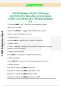 CPL250 Beaker Clinical Pathology  Administration Questions and Answers  &lpar;100&percnt; Correct Answers&rpar; Already Graded  A&plus; 