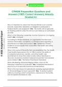 CPMSM Preparation Questions and  Answers &lpar;100&percnt; Correct Answers&rpar; Already  Graded A&plus;