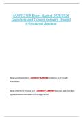 NURS 3105 Exam 1Latest 2025&sol;2026  Questions and Correct Answers Graded  A&plus;&vert;Assured Success