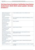 Fitz Green Nurse Practitioner Certification Exam Review  Guide Exam 2025-2026 Latest update Already  Graded A&plus; 
