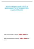 NSG3100 Exam 2 Latest 2025/2026  Questions and Correct Answers Graded  A+|Assured Success 