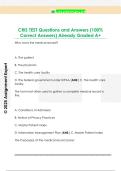 CRIS TEST Questions and Answers &lpar;100&percnt;  Correct Answers&rpar; Already Graded A&plus; 