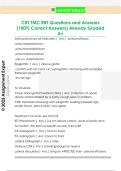 CRT TMC RRT Questions and Answers  &lpar;100&percnt; Correct Answers&rpar; Already Graded  A&plus;