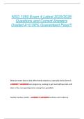 NSG 1050 Exam 4 Latest 2025&sol;2026  Questions and Correct Answers  Graded A&plus;&vert;100&percnt; Guaranteed Pass&excl;&excl;&excl; 