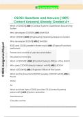 CSOSS Questions and Answers &lpar;100&percnt;  Correct Answers&rpar; Already Graded A&plus;