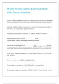 HURST Review Cardiac Exam Questions With Correct Answers