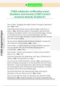CSWA solidworks certification exam  Questions and Answers &lpar;100&percnt; Correct  Answers&rpar; Already Graded A&plus; 