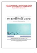 HESI LPN Fundamentals 2 Exam &lpar;2025&sol;2026&rpar; &ndash; Verified  Questions and Correct Answers &vert; Latest Actual Exam &vert;  Updated Edition &vert; Graded A&plus; 