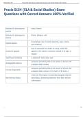 Praxis 5154 &lpar;ELA & Social Studies&rpar; Exam  Questions with Correct Answers 100&percnt; Verified