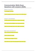 Communication Skills Exam Questions with answers &lpar;2025&rpar;&period;