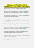 CHA Exam 3 UPDATED ACTUAL  QUESTIONS AND CORRECT ANSWERS