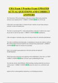 CHA Exam 3 Practice Exam UPDATED  ACTUAL QUESTIONS AND CORRECT  ANSWERS