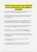 NAEMT Instructor Prep Exam UPDATED  ACTUAL QUESTIONS AND CORRECT  ANSWERS