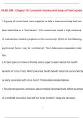 NURS 299 - Chapter 10&colon; Consumer interest and issues of food access  QUESTIONS AND CORRECT DETAILED  ANSWERS WITH COMPLETE SOLUTIONS  &vert; GRADED A&plus;