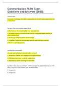 Communication Skills Exam Questions and Answers &lpar;2025&rpar;&period;