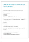 BIOL 240 Quizzes Exam Questions With Correct Answers&period;