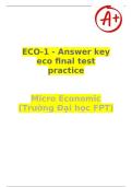 ECO-1 - Answer key eco final test practice    Micro Economic &lpar;Trường &Dstrok;ại học FPT&rpar;
