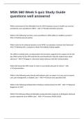 MSN 560 Week 5 quiz Study Guide questions well answered