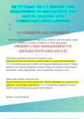NR 577 EXAM&colon; NR 577 PRIMARY CARE MANAGEMENT OF ADOLESCENTS AND ADULTS&comma; 2025&sol;2026 WITH CORRECT&sol;ACCURATE ANSWERS