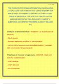 TCIS-THERAPEUTIC CRISIS INTERVENTION FOR SCHOOLS  ACTUAL EXAM &sol;TCIS-THERAPEUTIC CRISIS INTERVENTION FOR SCHOOLS EXAM PREPARATION&sol;TCIS-THERAPEUTIC CRISIS INTERVENTION FOR SCHOOLS PRACTICE EXAM 2025&sol;2026 NEWEST ACTUAL EXAM WITH COMPLETE QUESTIONS AND VERIFI