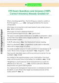 CTS Exam Questions and Answers &lpar;100&percnt;  Correct Answers&rpar; Already Graded A&plus;