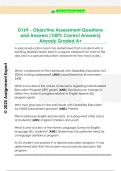 D169 - Objective Assessment Questions  and Answers &lpar;100&percnt; Correct Answers&rpar;  Already Graded A&plus; 