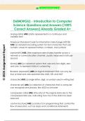 D684&lpar;WGU&rpar; - Introduction to Computer  Science Questions and Answers &lpar;100&percnt;  Correct Answers&rpar; Already Graded A&plus; 