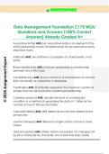 Data Management Foundation C175 WGU  Questions and Answers &lpar;100&percnt; Correct  Answers&rpar; Already Graded A&plus; 